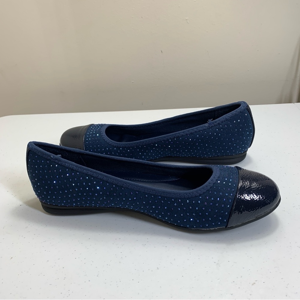 Karen Scott Womens Ambree Navy Toe Cap Slip On Shoes -size8.5 - Picture 3 of 13